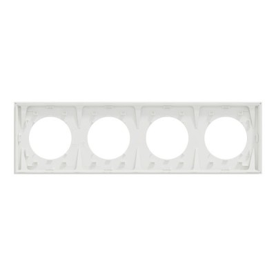 Schneider Odace - plaque de finition 4 postes - couleur Blanc craie - Réf : S920708