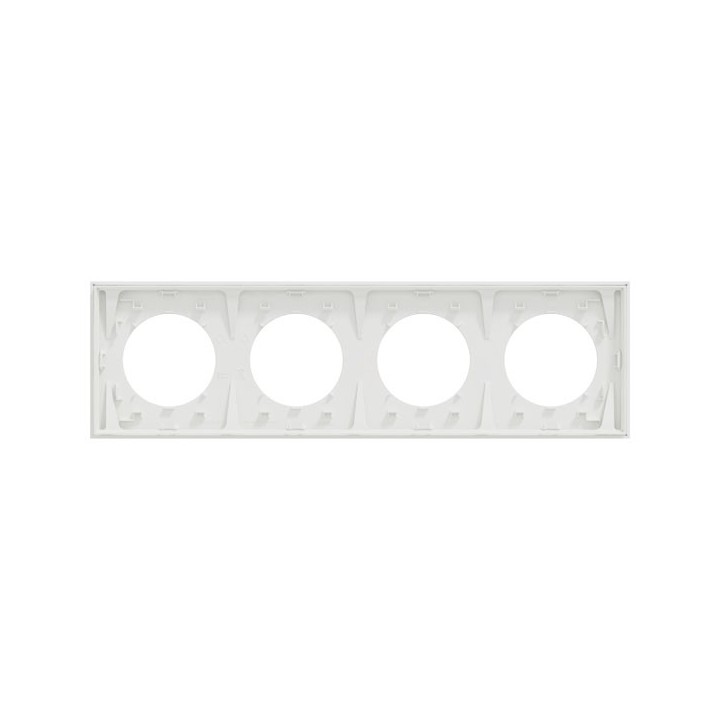 Schneider Odace - plaque de finition 4 postes - couleur Blanc craie - Réf : S920708