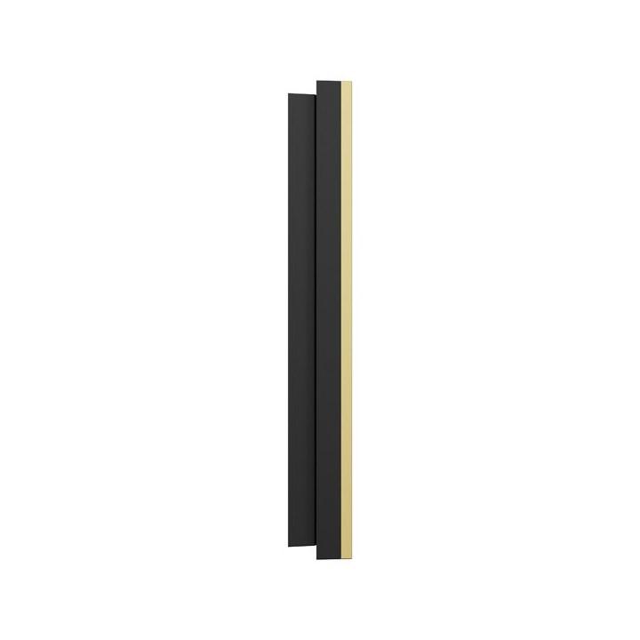 Schneider Odace Métal - plaque de finition 1 poste - effet Laiton support noir - Réf : S916702