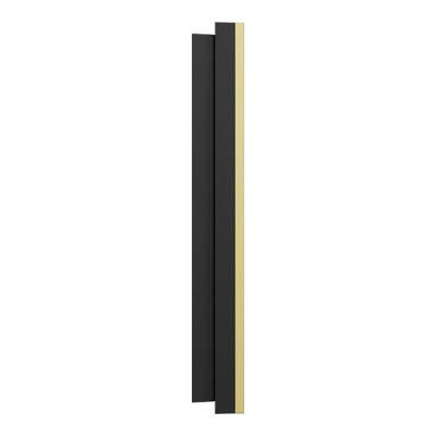 Schneider Odace Métal - plaque de finition 2 postes - effet Laiton support noir - Réf : S916704