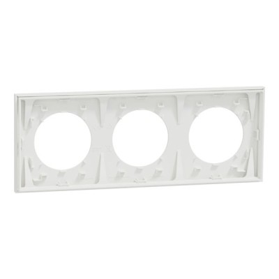 Schneider Odace - plaque de finition 3 postes - couleur Blanc craie - Réf : S920706