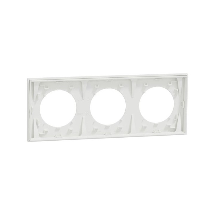 Schneider Odace - plaque de finition 3 postes - couleur Blanc craie - Réf : S920706