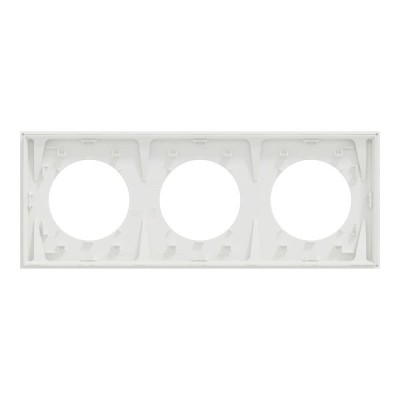 Schneider Odace - plaque de finition 3 postes - couleur Blanc craie - Réf : S920706