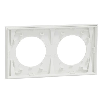 Schneider Odace - plaque de finition 2 postes - couleur Blanc craie - Réf : S920704