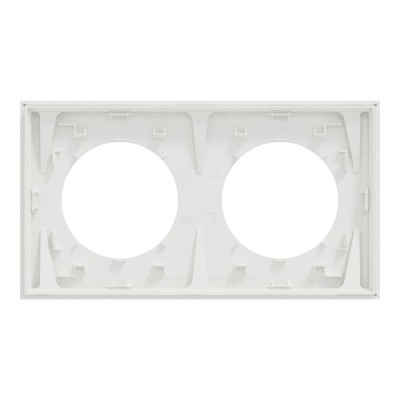 Schneider Odace - plaque de finition 2 postes - couleur Blanc craie - Réf : S920704