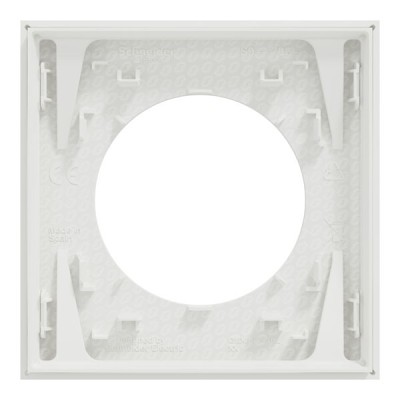 Schneider Odace - plaque de finition 1 poste - couleur Blanc craie - Réf : S920702