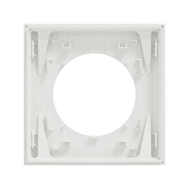 Schneider Odace - plaque de finition 1 poste - couleur Blanc craie - Réf : S920702