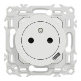 Schneider Odace - prise 2P+T affleurante + chargeur USB-C 18W Power Delivery - blanc craie - Réf : S920042