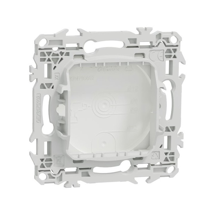Schneider Odace - obturateur - pré-perçage pour sortie de câble - blanc craie - Réf : S920666