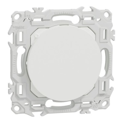 Schneider Odace - obturateur - pré-perçage pour sortie de câble - blanc craie - Réf : S920666