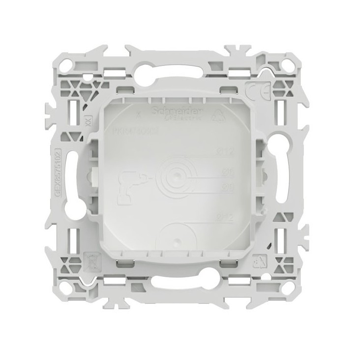 Schneider Odace - obturateur - pré-perçage pour sortie de câble - blanc craie - Réf : S920666