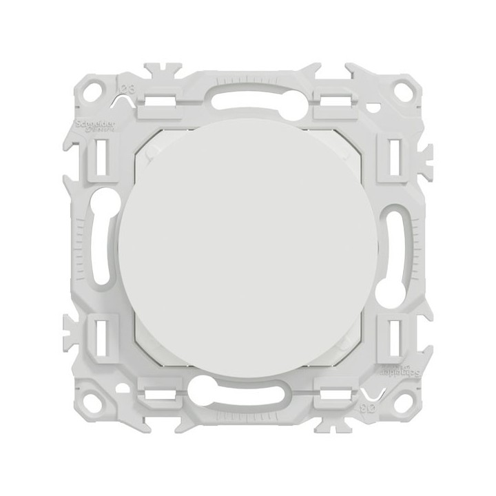 Schneider Odace - obturateur - pré-perçage pour sortie de câble - blanc craie - Réf : S920666