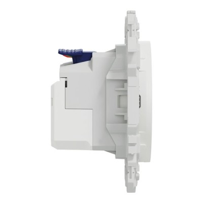 Schneider Odace - prise 2P+T affleurante + chargeur USB-C 18W Power Delivery - blanc craie - Réf : S920042