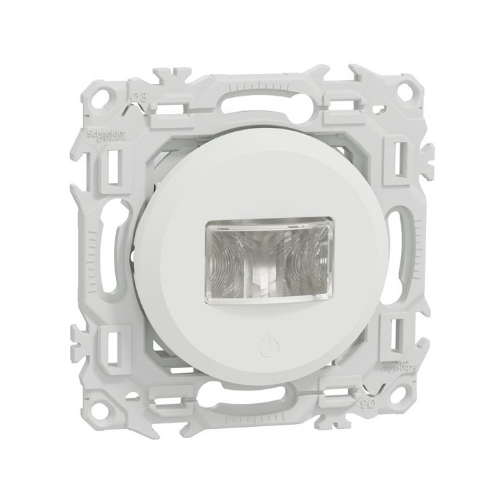 Schneider Odace - détecteur présence et mouvement - 3 fils avec neutre - blanc craie - Réf : S920526