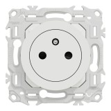 Schneider Odace - prise 2P+T affleurante - bornes automatiques - blanc craie - Réf : S920052