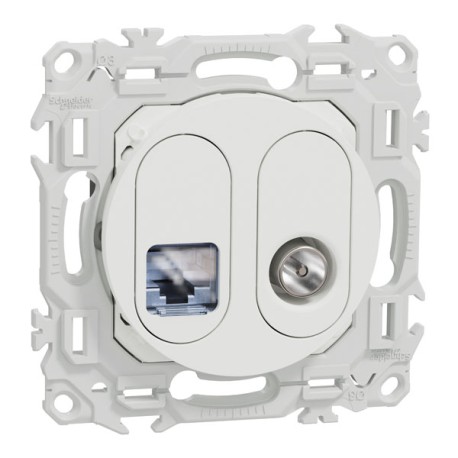 Schneider - Odace - prise RJ45 - cobalt - grade 3 (multimédia) cat. 6
