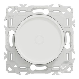 Schneider Odace - variateur de lumière universel 2 ou 3 fils - rotatif - blanc craie - Réf : S920519