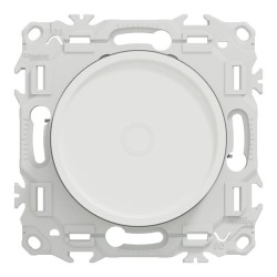 Schneider Odace - variateur de lumière universel 2 ou 3 fils - rotatif - blanc craie - Réf : S920519