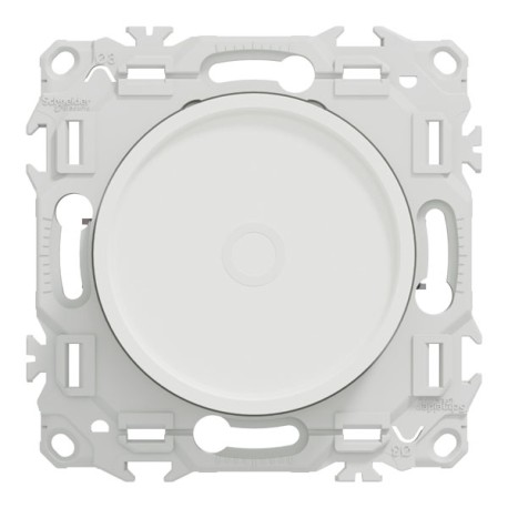 Schneider Odace - variateur de lumière universel 2 ou 3 fils - rotatif - blanc craie - Réf : S920519