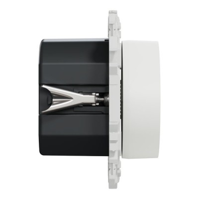 Schneider Odace - variateur de lumière universel 2 ou 3 fils - rotatif - blanc craie - Réf : S920519