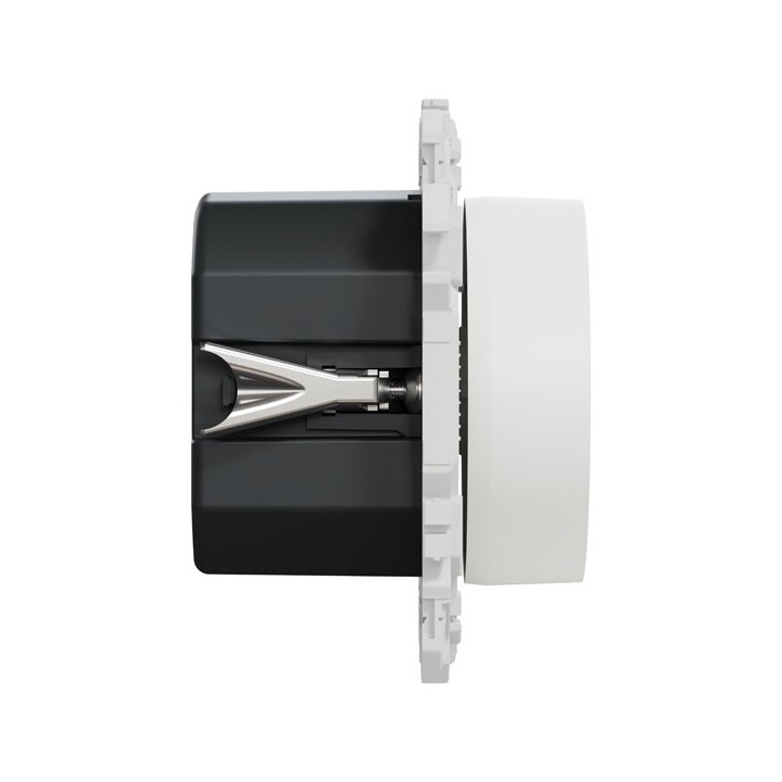 Schneider Odace - variateur de lumière universel 2 ou 3 fils - rotatif - blanc craie - Réf : S920519