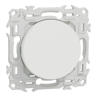 Schneider Odace - va-et-vient ou poussoir - 10AX - blanc craie - Réf : S920204