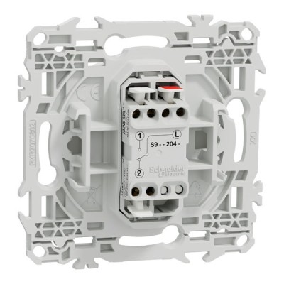 Schneider Odace - va-et-vient ou poussoir - 10AX - blanc craie - Réf : S920204