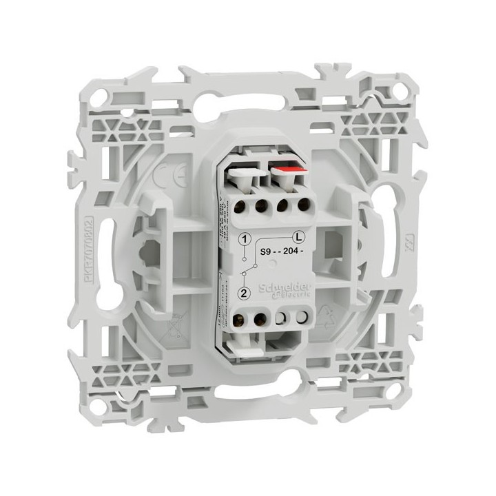Schneider Odace - va-et-vient ou poussoir - 10AX - blanc craie - Réf : S920204