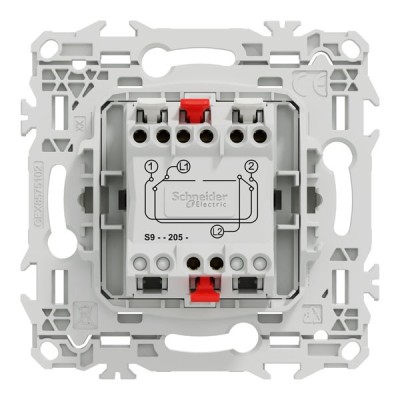Schneider Odace - permutateur - bornes automatiques - 10AX - blanc craie - Réf : S920205