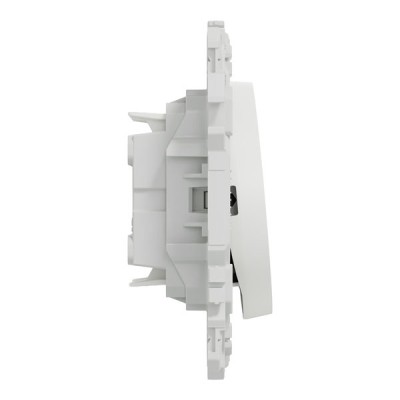 Schneider Odace - double va-et-vient ou poussoir - 10AX - blanc craie - Réf : S920214
