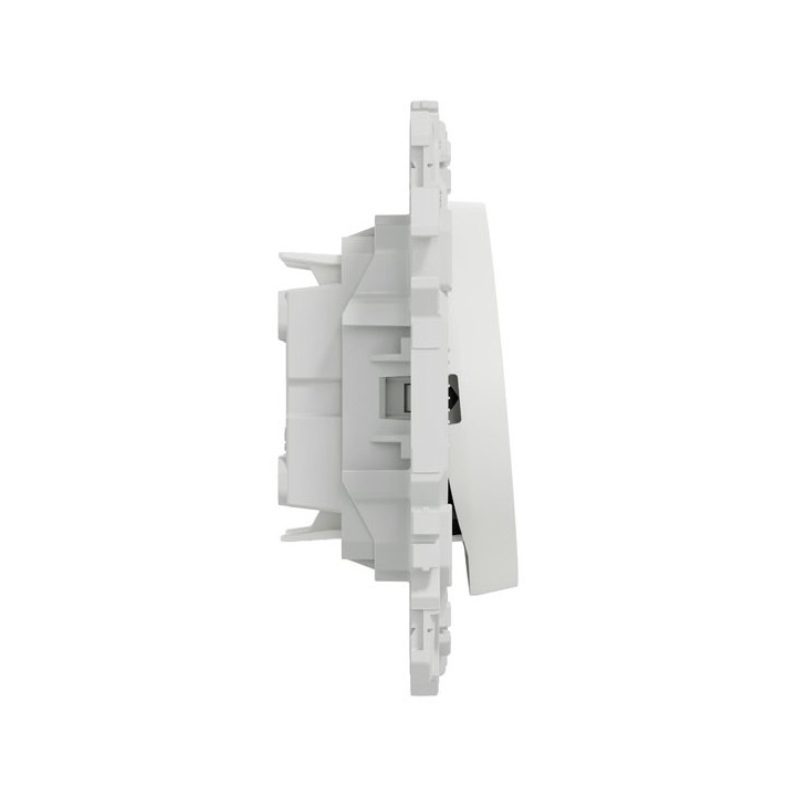 Schneider Odace - double va-et-vient ou poussoir - 10AX - blanc craie - Réf : S920214