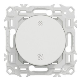 Schneider Odace - inter ou poussoir VMC 2 vitesses - 10AX - blanc craie - Réf : S920233