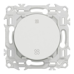 Schneider Odace - inter ou poussoir VMC 2 vitesses - 10AX - blanc craie - Réf : S920233