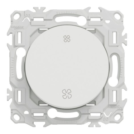 Schneider Odace - inter ou poussoir VMC 2 vitesses - 10AX - blanc craie - Réf : S920233