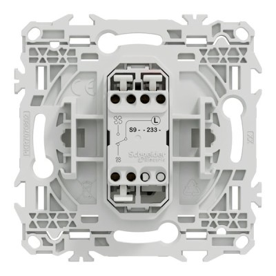 Schneider Odace - inter ou poussoir VMC 2 vitesses - 10AX - blanc craie - Réf : S920233