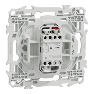 Schneider Odace - inter ou poussoir VMC 2 vitesses - 10AX - blanc craie - Réf : S920233