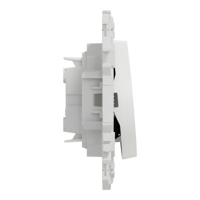 Schneider Odace - inter ou poussoir VMC 2 vitesses - 10AX - blanc craie - Réf : S920233