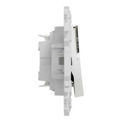 Schneider Odace - bouton-poussoir porte-étiquette - symbole carillon - blanc craie - Réf : S920246