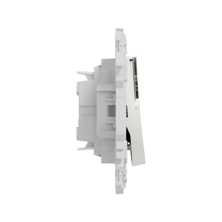 Schneider Odace - bouton-poussoir porte-étiquette - symbole carillon - blanc craie - Réf : S920246