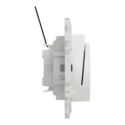 Schneider Odace - interrupteur à carte - LED localisation incluse - 10AX - blanc craie - Réf : S920283
