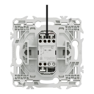 Schneider Odace - interrupteur à carte - LED localisation incluse - 10AX - blanc craie - Réf : S920283