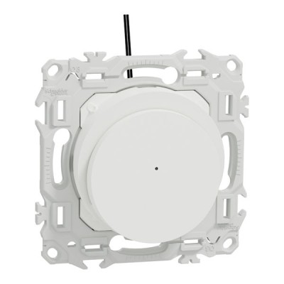Schneider Odace - interrupteur à carte - LED localisation incluse - 10AX - blanc craie - Réf : S920283