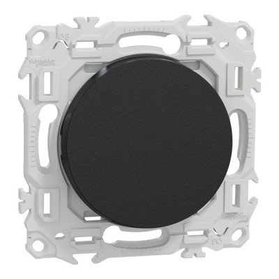 Schneider Odace - va-et-vient ou poussoir - 10AX - noir onyx - Réf : S940204