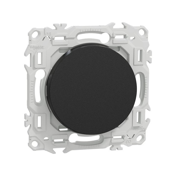 Schneider Odace - va-et-vient ou poussoir - 10AX - noir onyx - Réf : S940204