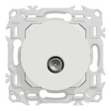 Schneider Odace - prise TV simple mâle - sortie coaxiale - blanc craie - Réf : S920445
