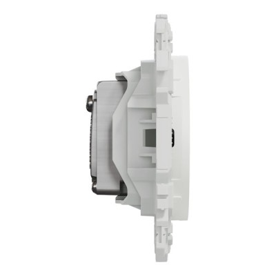 Schneider Odace - prise TV simple mâle - sortie coaxiale - blanc craie - Réf : S920445