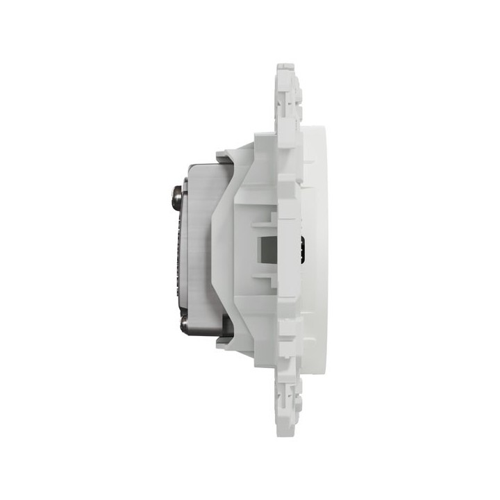 Schneider Odace - prise TV simple mâle - sortie coaxiale - blanc craie - Réf : S920445