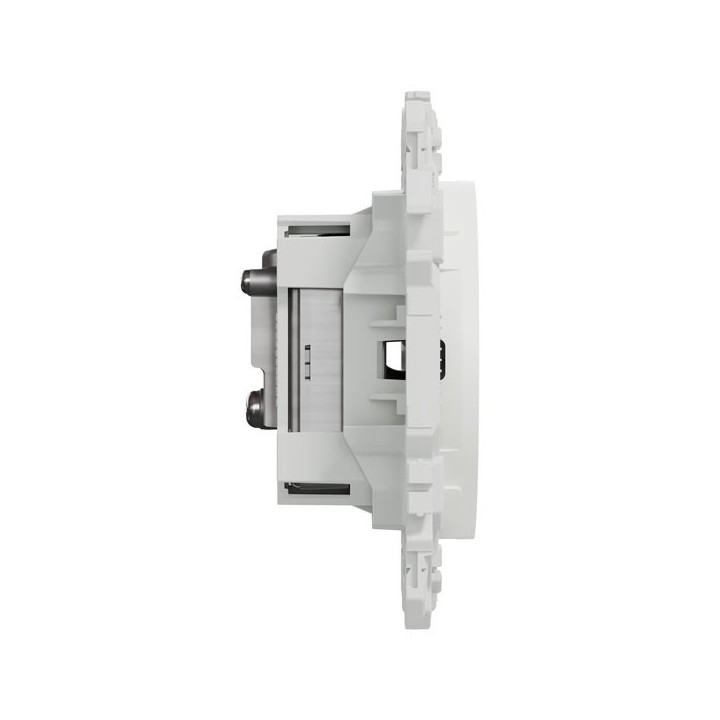 Schneider Odace - prise TV/FM - sorties coaxiales - blanc craie - Réf : S920451