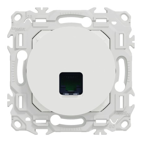 Schneider Odace - prise RJ45 - Cat6 UTP grade 1 à 2 - blanc craie - Réf : S920475