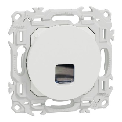 Schneider Odace - prise RJ45 - Cat6 UTP grade 1 à 2 - blanc craie - Réf : S920475